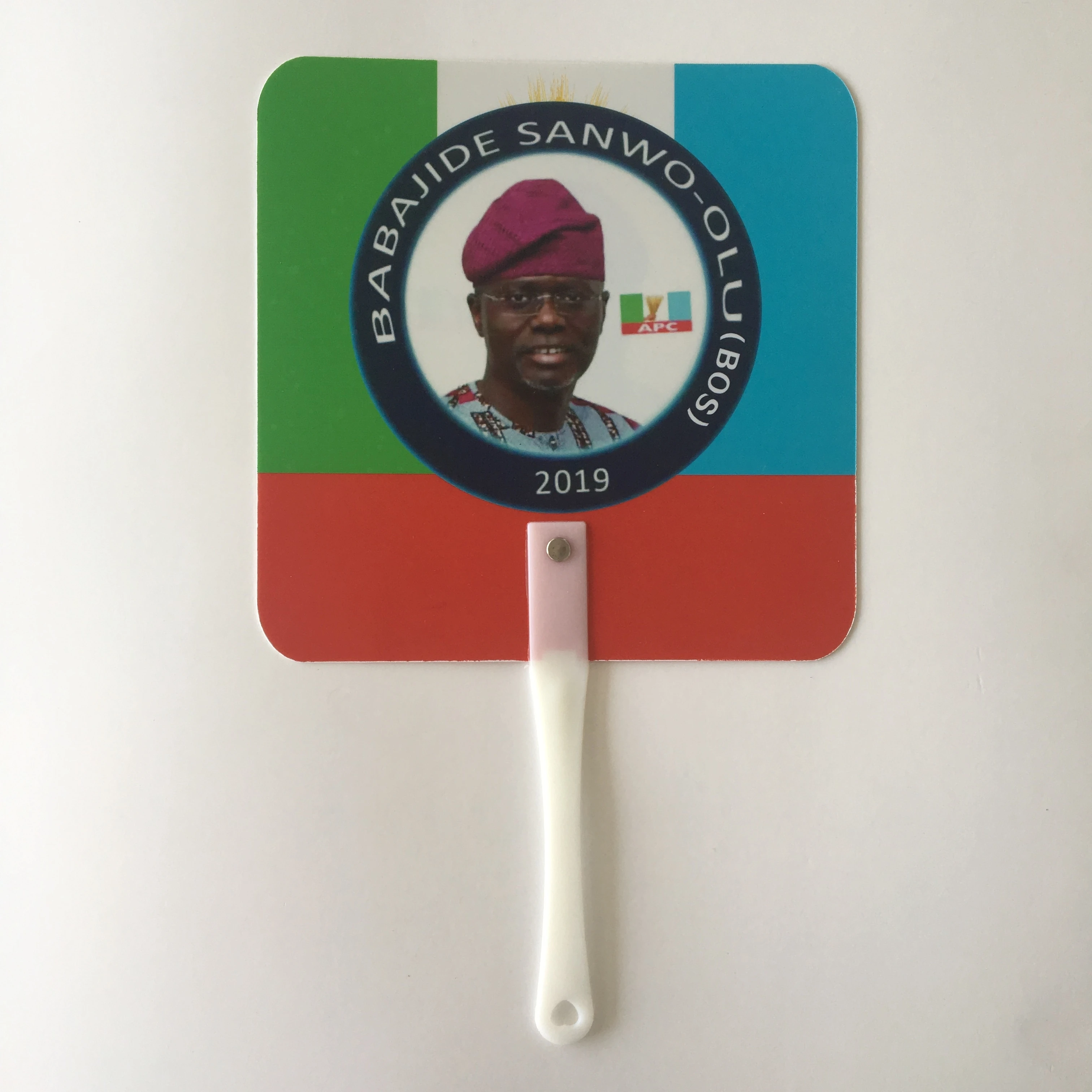 top quality custom printed personalized plastic PP hand held fans