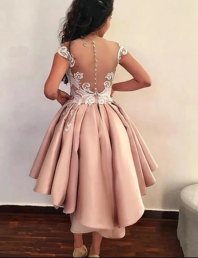 Cap Sleeve Korean Ruffle Removable Skirt Women Prom Short Dresses