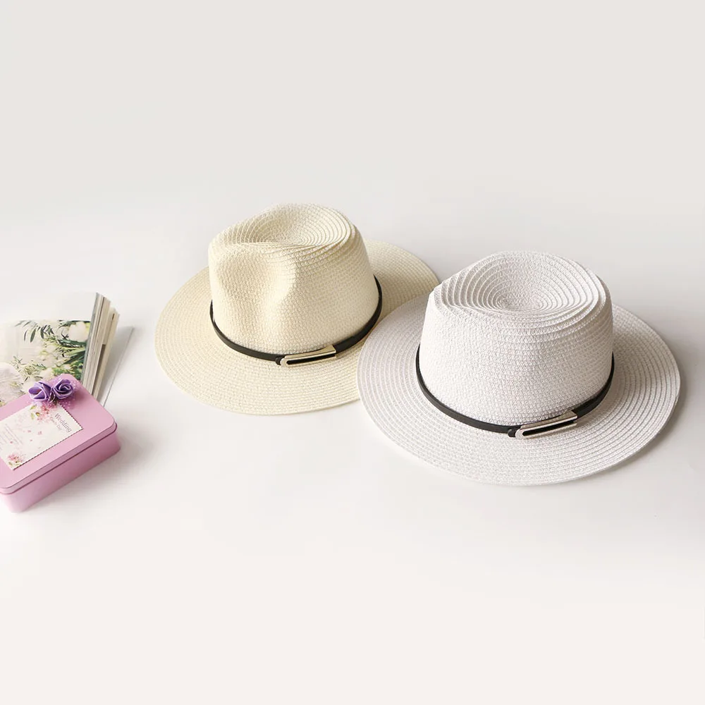 Manufacturer Custom Logo Wholesale Cheap Summer Beach Straw Cap Hat Panama Hat