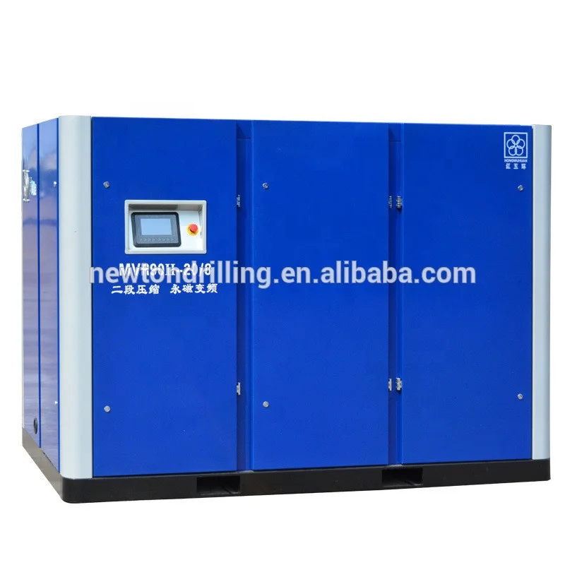110kw Double-stage Compressed IP55 Direct Driven Screw VSD Air Compressor for Cement industry