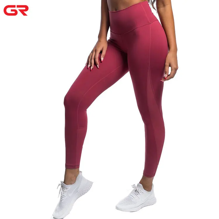 Hot Sexy Fitness Yoga Pants Highwaisted Tummy Control Womens Mesh Gym Leggings