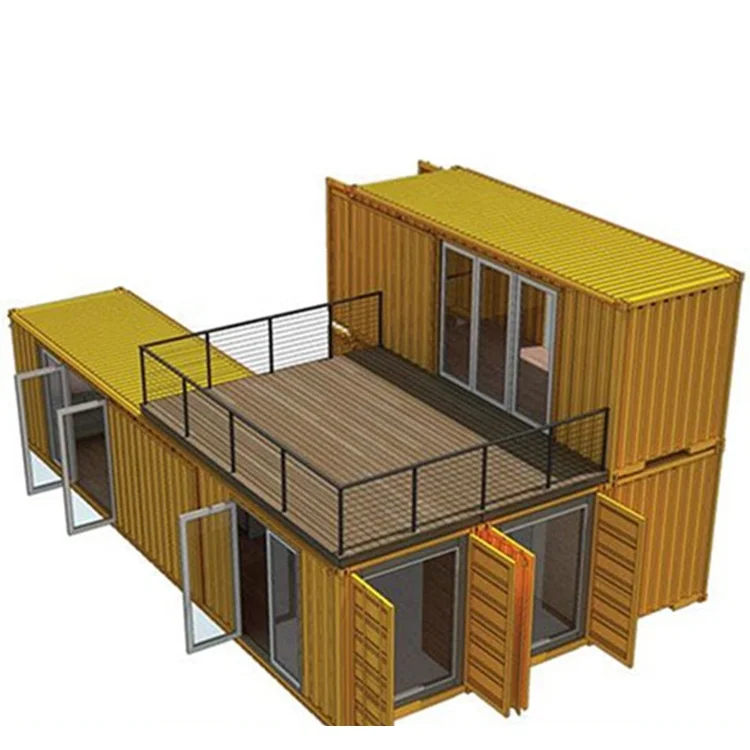 Factory Direct price easy install Steel structure prefabricated house with a balcony