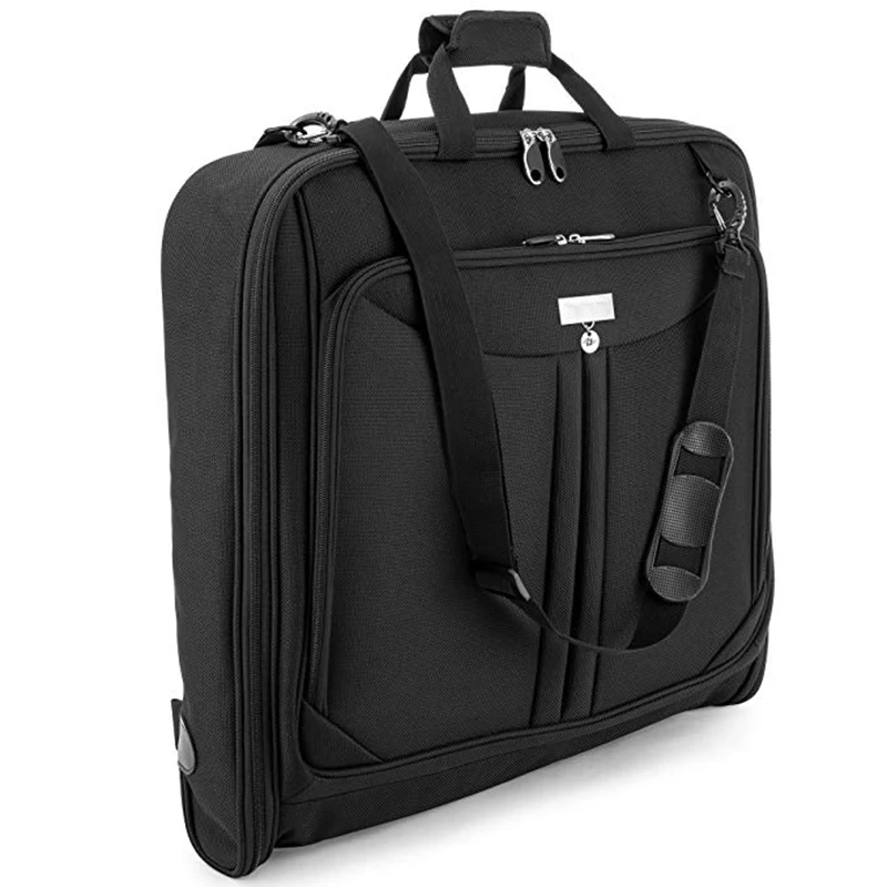 Waterproof travel 3 suit carry on garment bag for business with shoulder strap