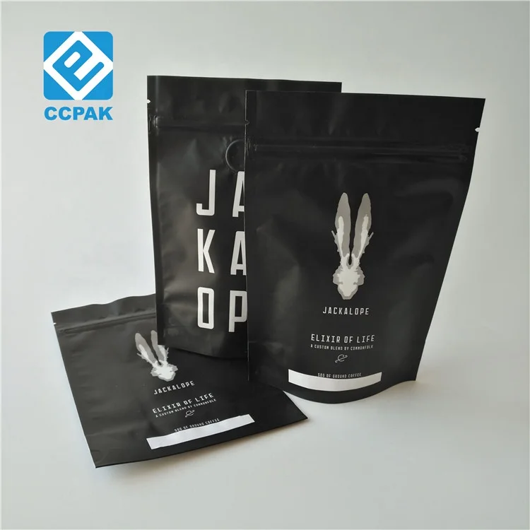 Digital Printing Aluminum foil Green Tea Pouch/ Resealable stand up 250g 500g Roasted Coffee Beans Package