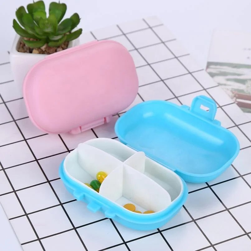 2024 4 Compartments small plastic travel medicine pill box
