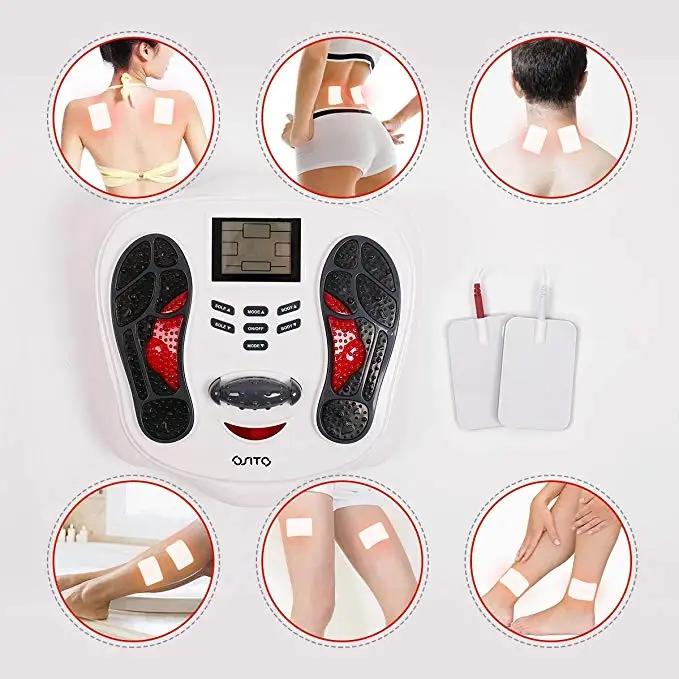 EMS TENS Electric Foot Massager Foot Circulation Machine Foot Energizer Relieve Feet, Legs Ankles Pain Massager