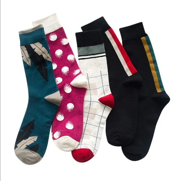 wholesale colorful knit sox manufacturer custom crew socks men