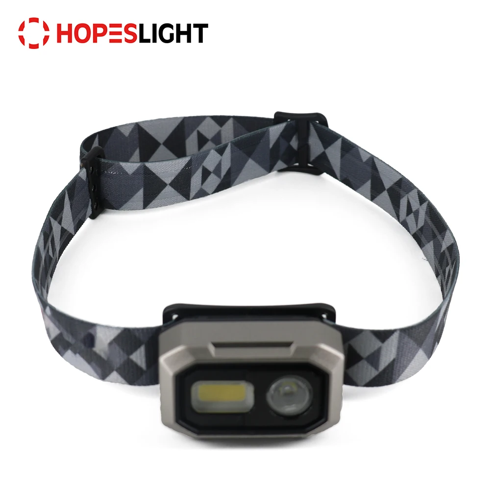 
Black USB COB LED Rechargeable Battery Best Headlamp in the World for Trekking 
