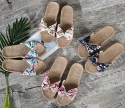 Summer fashion and lovely bowknot line sandals slipper outdoor flip-flops beach shoes
