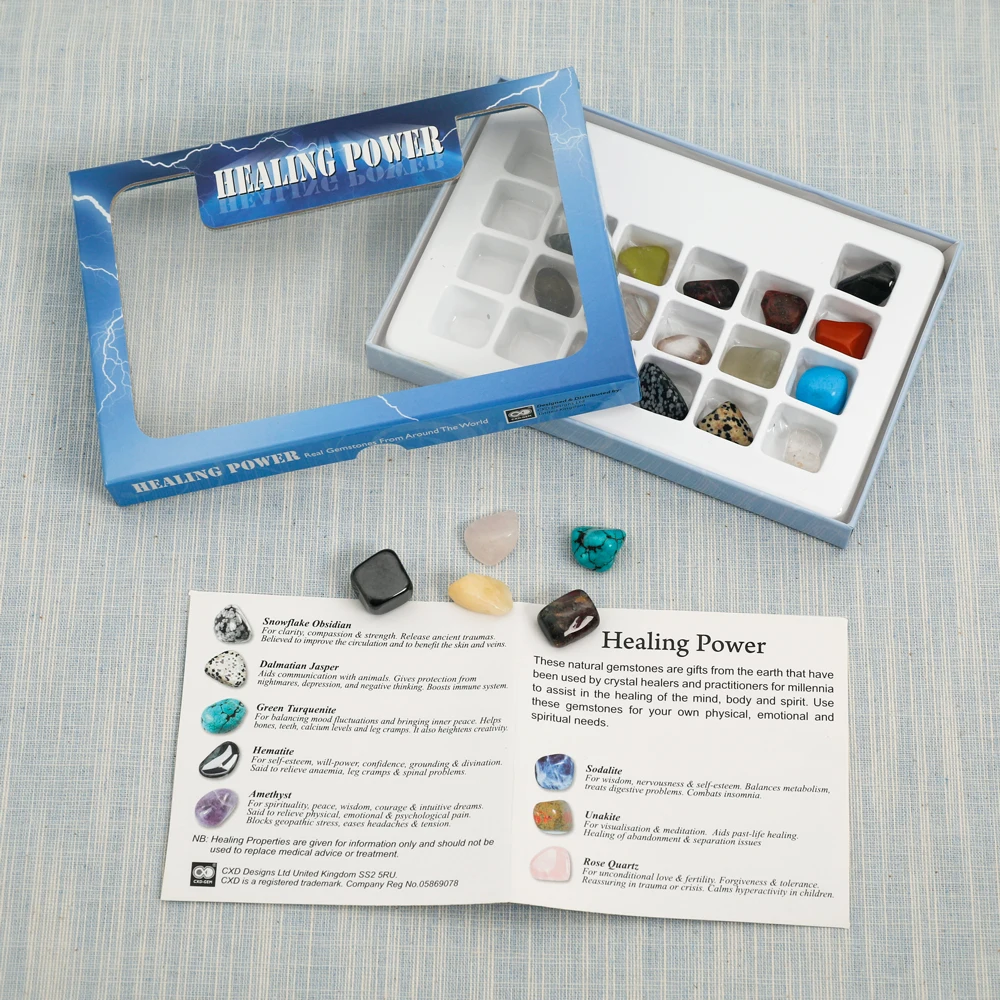 Yase 20 шт./кор. исцеления подарок камень набор питания природным драгоценным камнем натуральный польский коллекцией полудрагоценным игрушки для