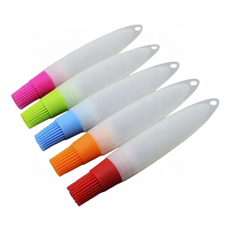 
BBQ Brush Grilling Oil Bottle Brush Heat Resistant Silicone Oil Brush 