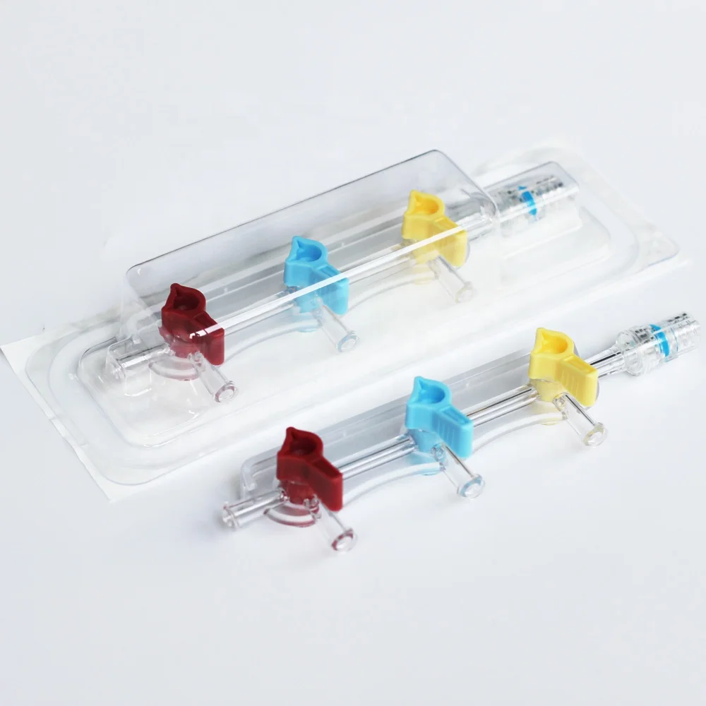 Medical plastic 3 port 3 way infusion manifolds(Right ON Right Off)