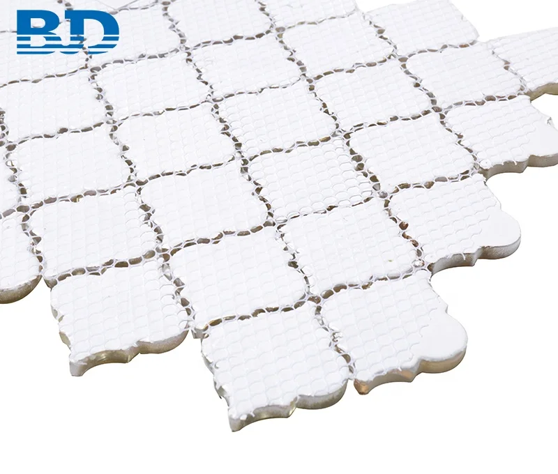 Wall Art Mural Antique Gold Lantern Mosaic Tile Glass