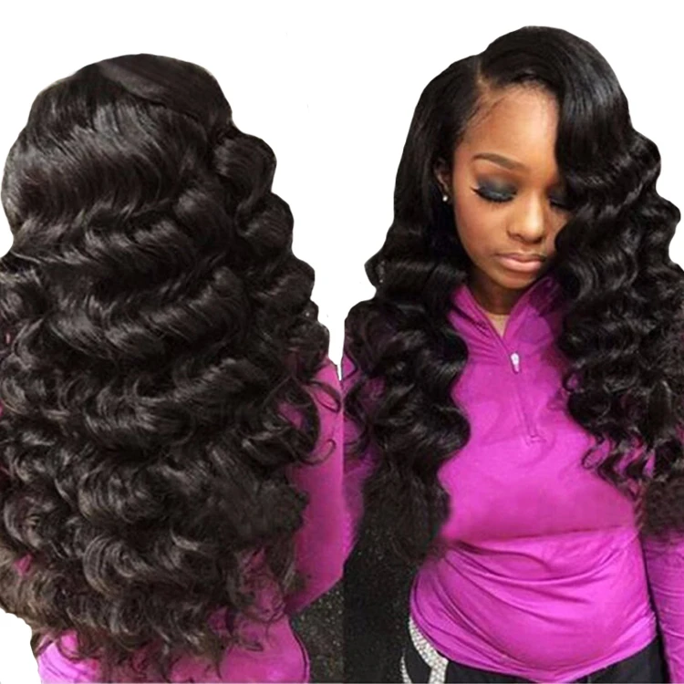 Virgin Cuticle Aligned Human Hair Loose Wave Bundles With Frontal,Raw Mink brazilian hair vendor haiyi blue forest Hair Weave