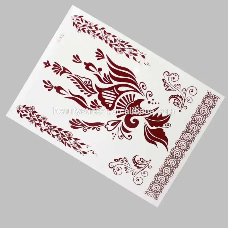 beauty sticker newest arrived hands burnt henna tattoo sticker
