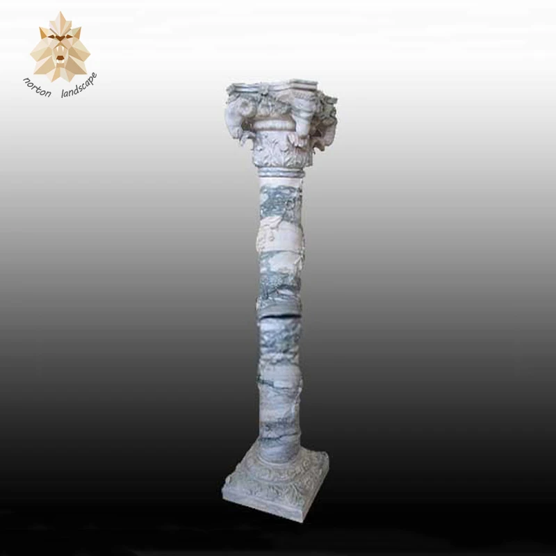 White Roman Doric Order Marble Columns NTMF-C003LI