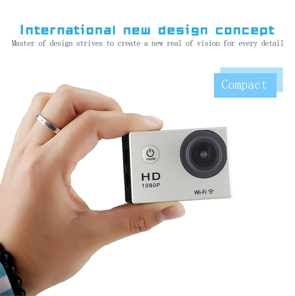 1080P Mini action cam wifi support with 30M waterproof action camera for extreme sports