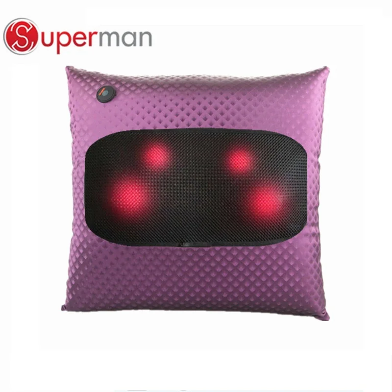 
New products kneading massage cushion with infrared heating used at home bed office chair car seat wireless massage cushion 