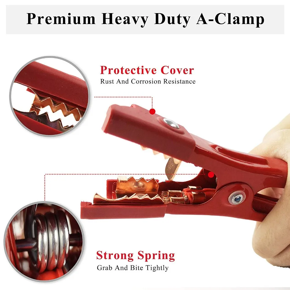 Battery Jumper Cables 4 Gauge 20 Feet Heavy Duty Booster Cables (4AWG x 20Ft)