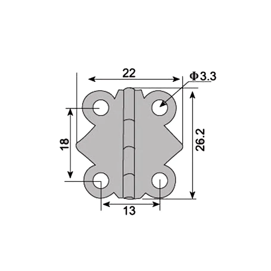 Металлические маленькие петли-бабочки деревянные петли для ящика серебристые 26 2 мм FS5001