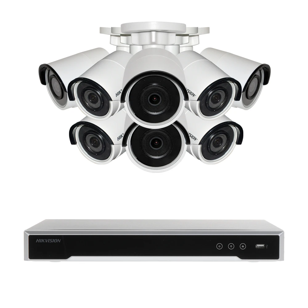 Original Hik 8CH  Plug&Play POE NVR Kit System 7608NI-I2/8P X1 2CD2063G0-I