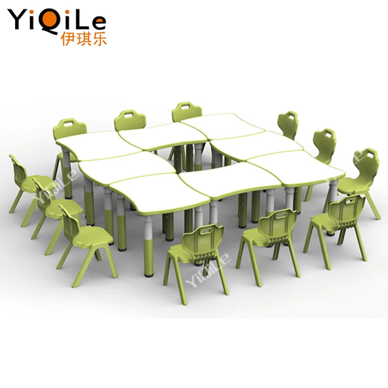 Lovely soap table study table and chair kids interactive desk computer table for classroom