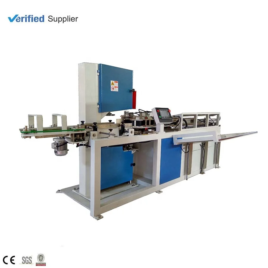 high speed toilet tissue roll cutting machine band saw machine