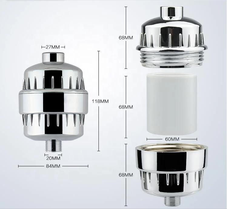 Shower head Filter- Removes Chlorine & Chloramine for Healthy Skin & Hair