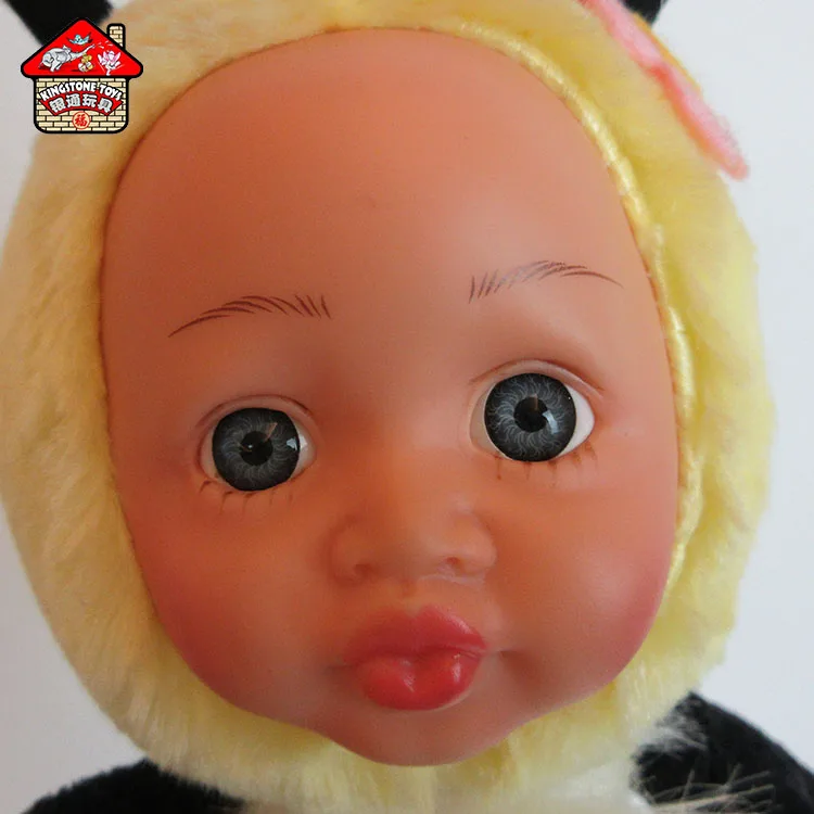 High Quality Plush Doll Toy Insect Maya Bee Custom Lovely Stuffed Toy Face for Promotional Baby Toy Bee with Rubber