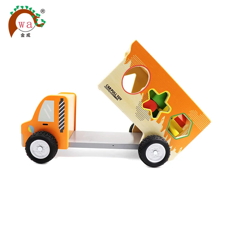 
Wooden Shape Sorting Dump Truck Toy 