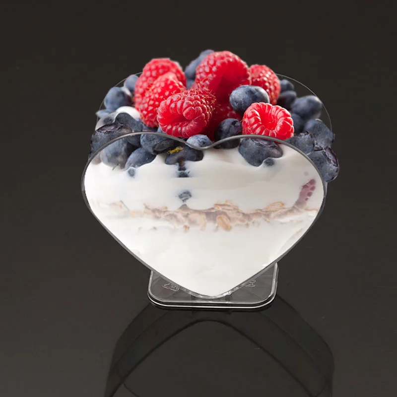  Food Grade High Quality Pp Ps Pla Pet Custom Printed Clear Mini Plastic Dessert Cup