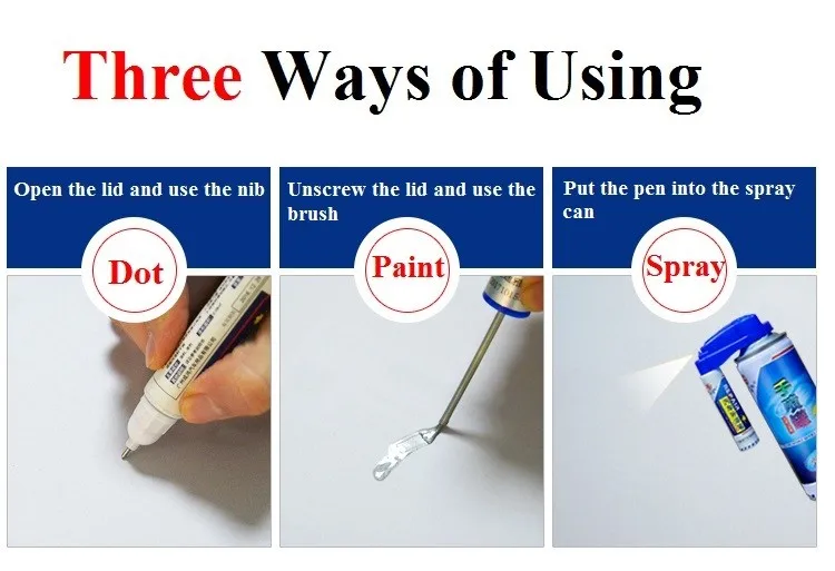 Acrylic automobile coating auto scratch fix repair pen white pearl color scratch repair remover