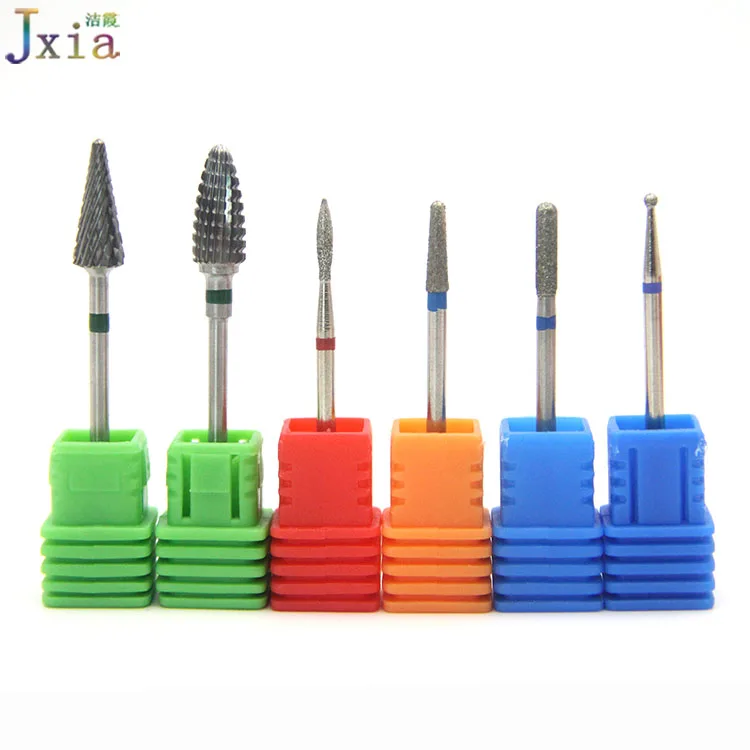 Hot Tungsten Carbide Cuticle Clean Burr Nail Drill Bits for Electric Manicure Machine Accessories