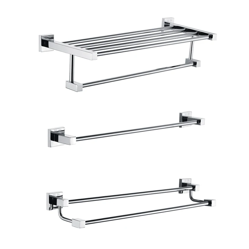 Custom stainless steel wall toilet hardware set bathroom accessories