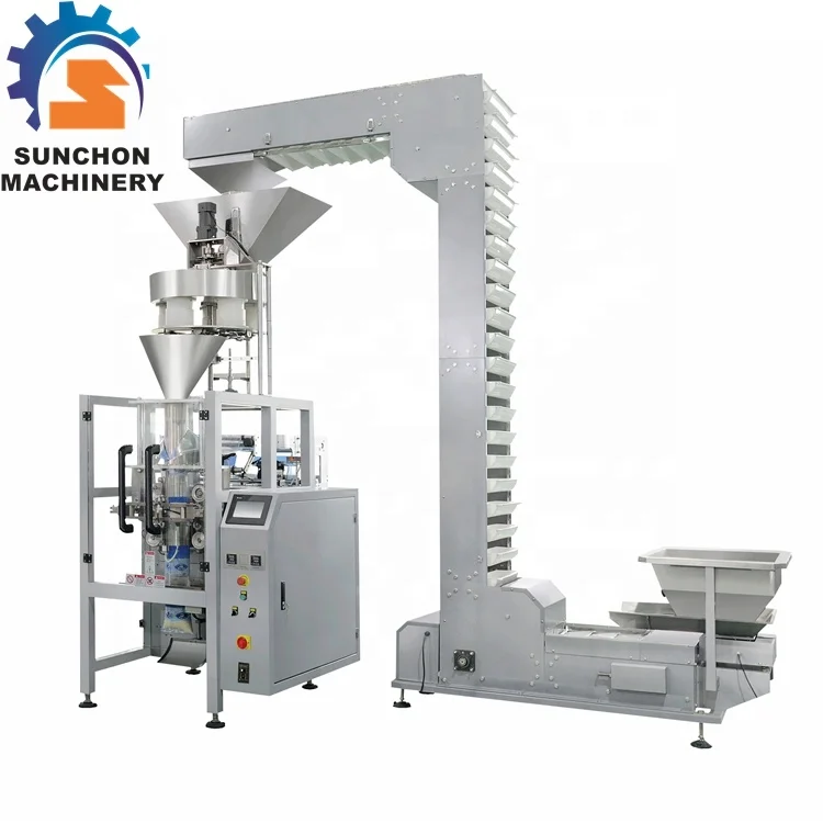 Dosing by Volumetric Cup Filler, Stainless Steel, Salt Sugar Rice Granule Food Packing Machine