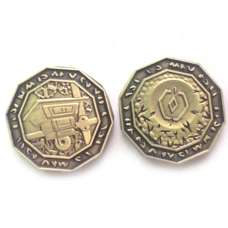 Выполненные на заказ персонализированные штампованные Позолоченные монетные металлические игровые жетоны