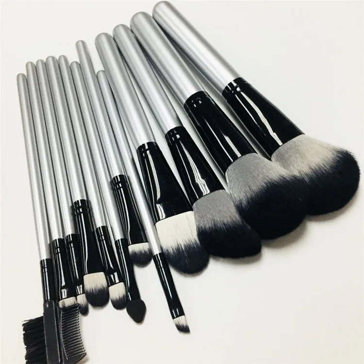 12 серебряная металлическая ручка нейлон волосы составляют 12 шт. набор кистей для макияжа кисть Гуанчжоу