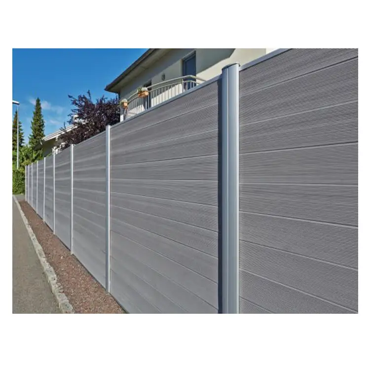 Европейский дизайн, сборный, конфиденциальный алюминиевый столб, ПВХ, совместная экструзия, WPC забор