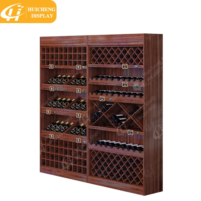 Customized Good quality wall mounted wine display cabinet wine rack whiskey wine rack cabinet