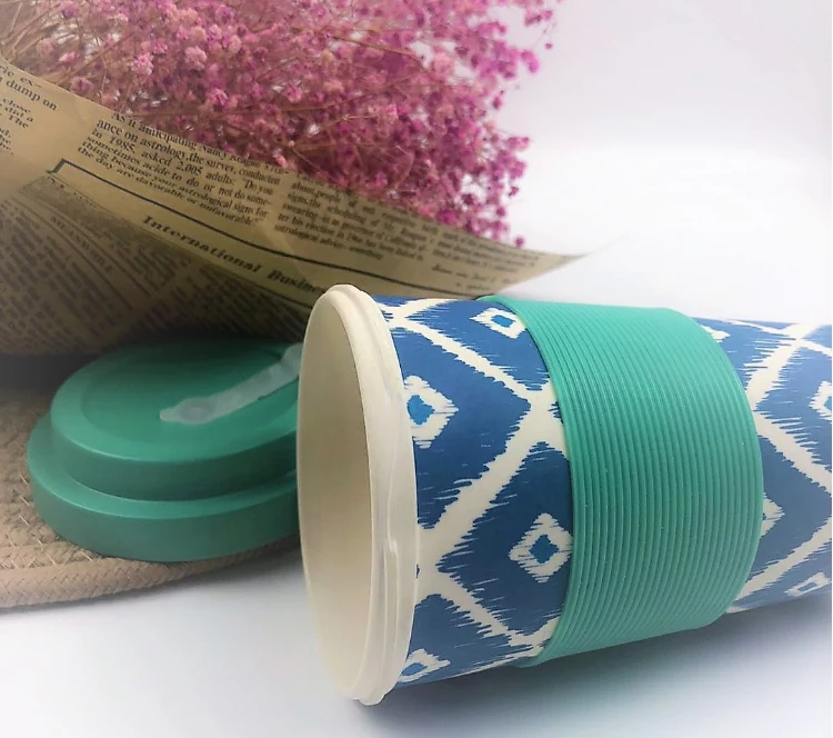 eco friendly products bamboo fiber thermo printed screw cup