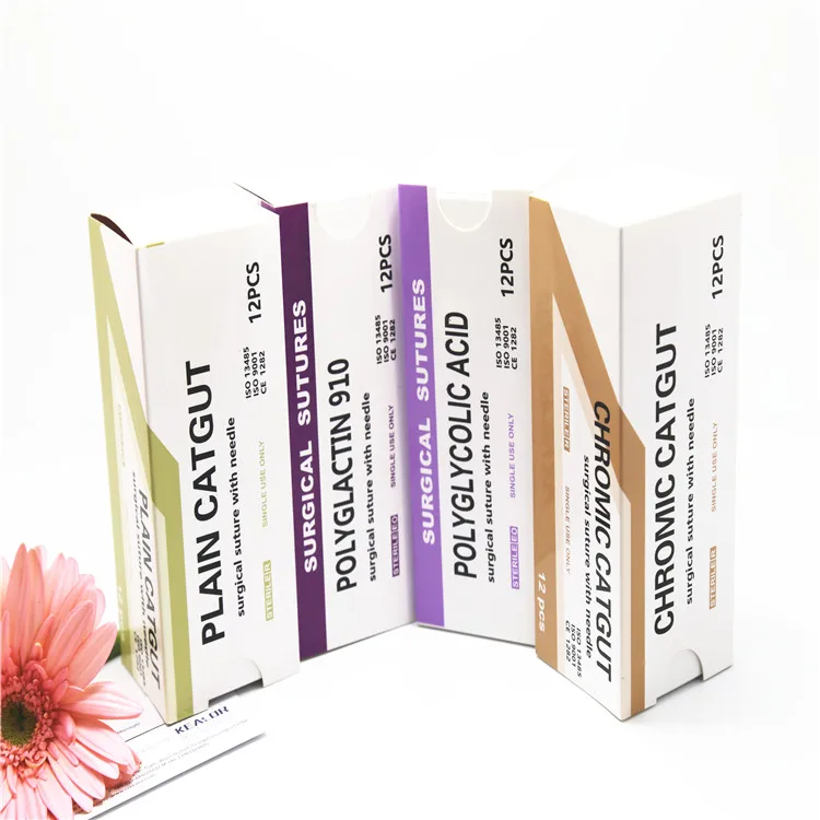 vet animal veterinary suture with needle