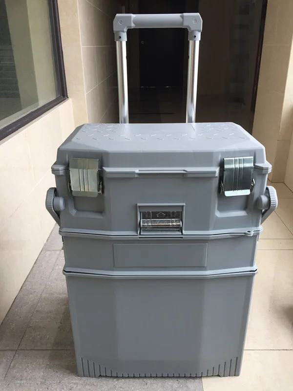 Stanley Fatmax style stackable trolley tool box plastic moving roller tool chest with custom color