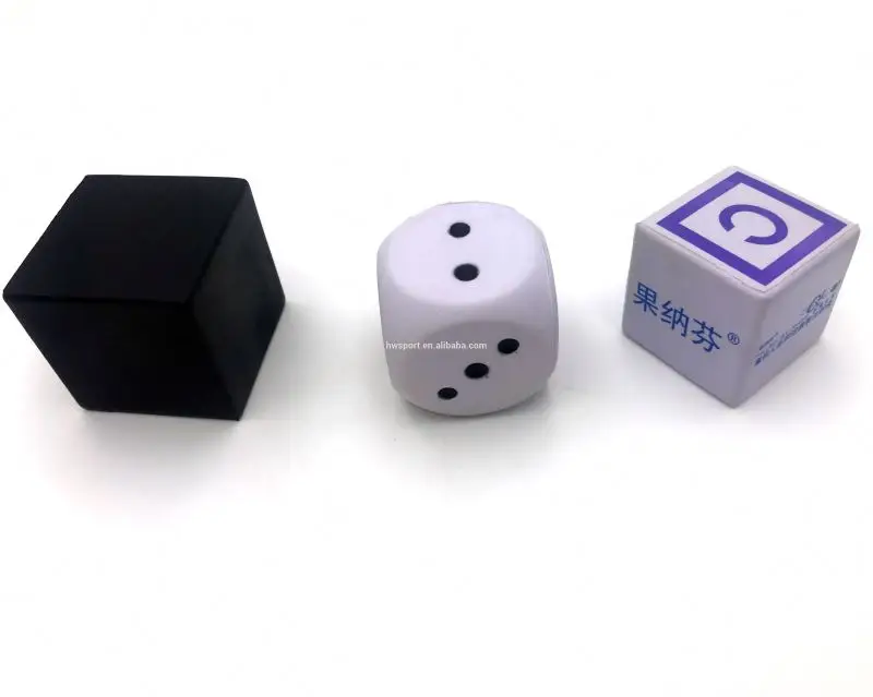 Chinese Suppliers pu cube dice shaped stress ball toys high quality pu customized logo printed stress relief toys