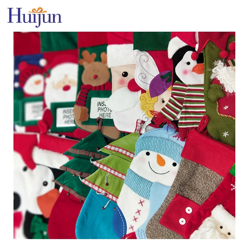 Christmas Crafts 3D Christmas Stocking  in stock Random Wholesale Home Decoration
