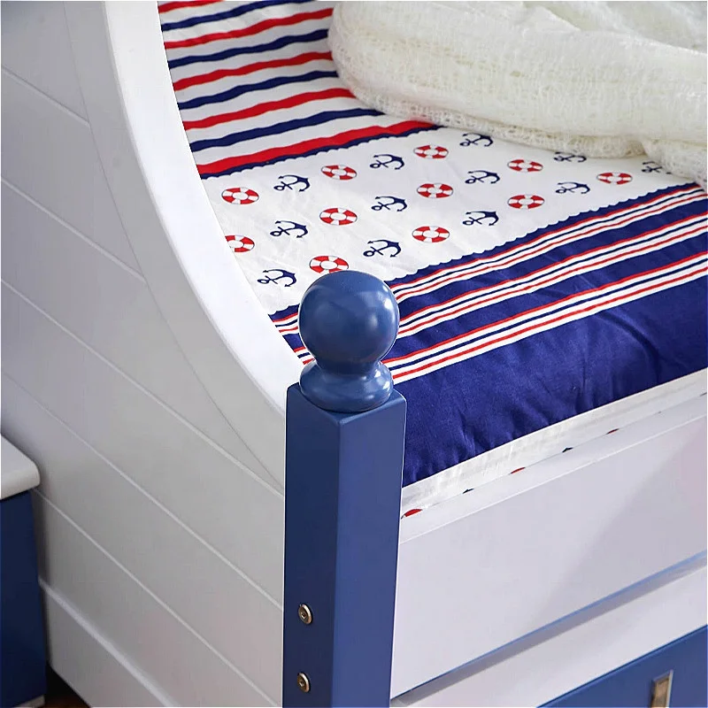 Hot sale reasonable price MDF children bedroom furniture kids bunk bed with desk and wardrobe