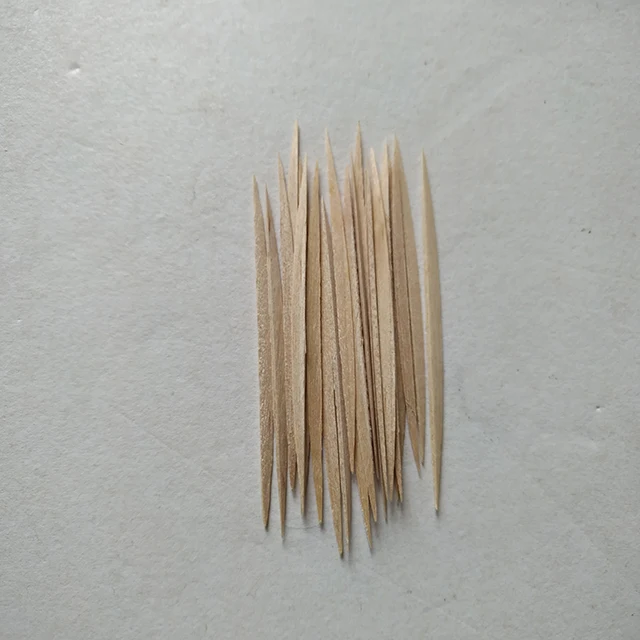 eco friendly customized flat wooden toothpicks disposable toothpicks natural wood two point toothpick