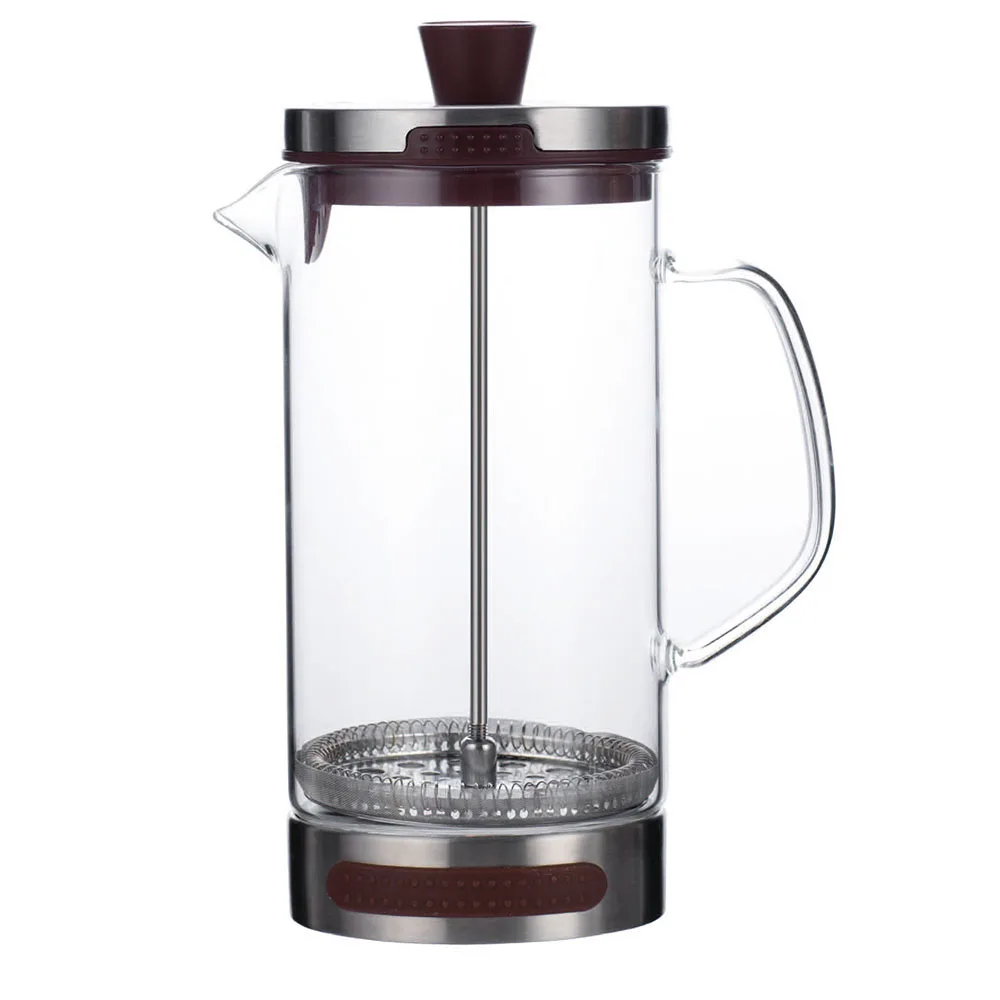 Modern style borosilicate cold brew french press iced coffee maker