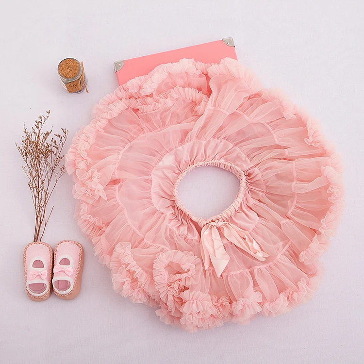 
Pink tutu dress baby birthday crochet cute lace dress 