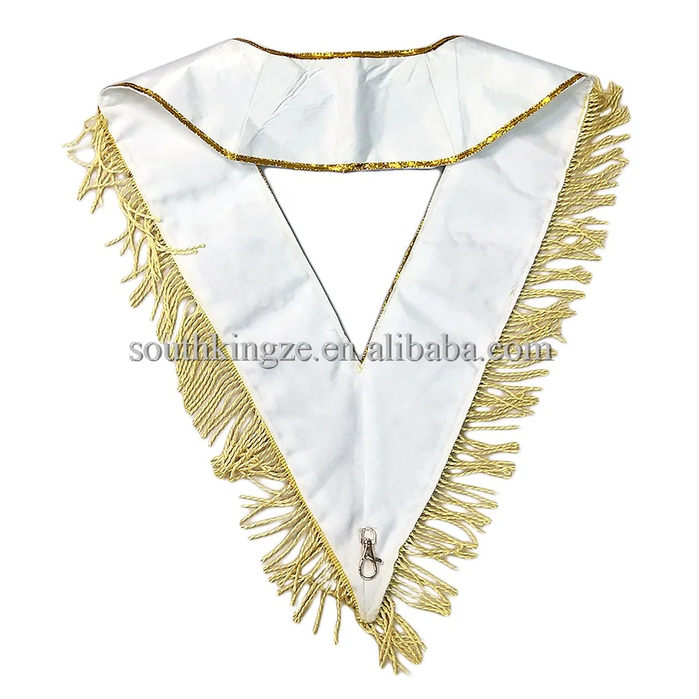 
Masonic Regalia 33rd Scottish Rite 33 Degree Masonic Charm Jewel Wings Up Embroidered Silk Collar 