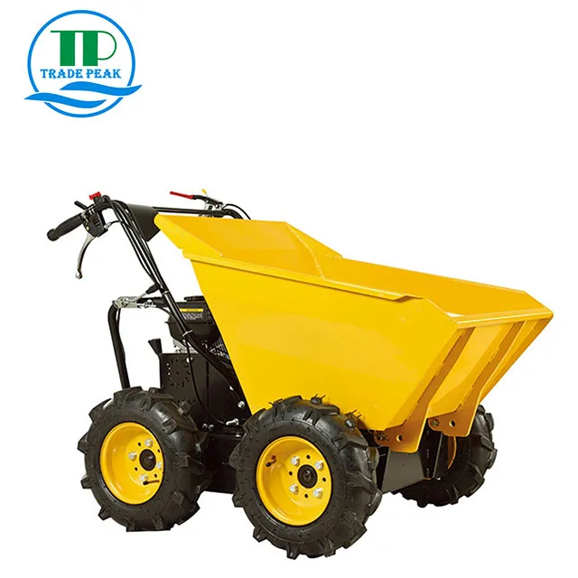 300kg Gasoline Engine power barrow  4X4 wheel mini dumper